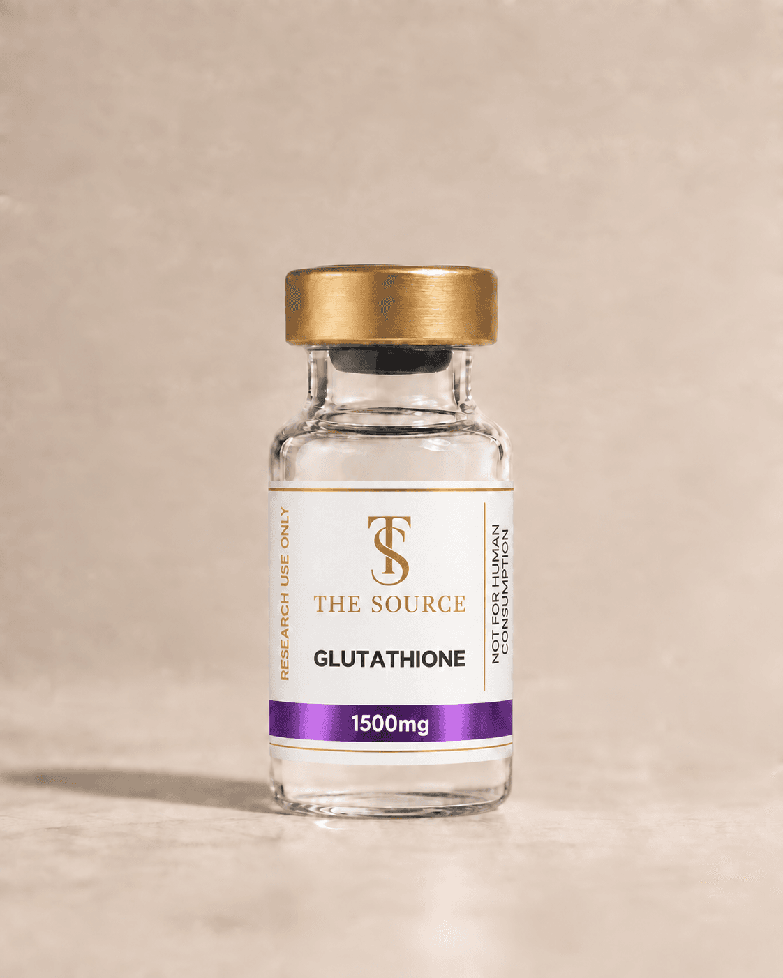 Glutathione, 1500mg, The Source gold-capped vial