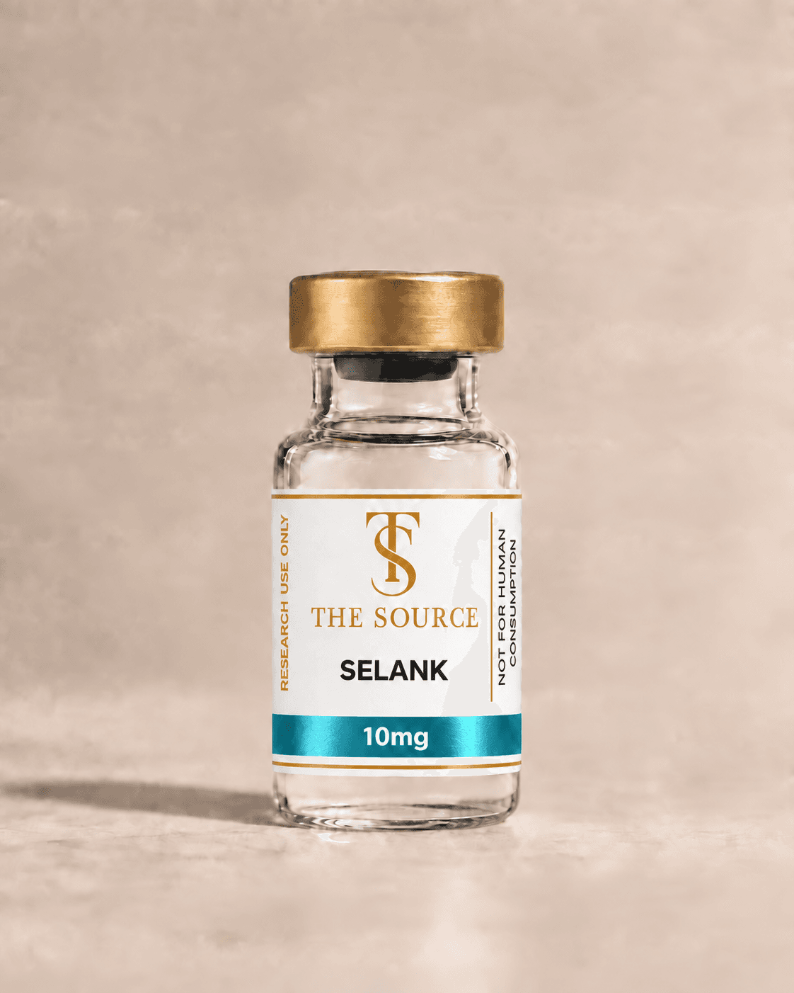 Selank, 10mg, The Source gold-capped vial